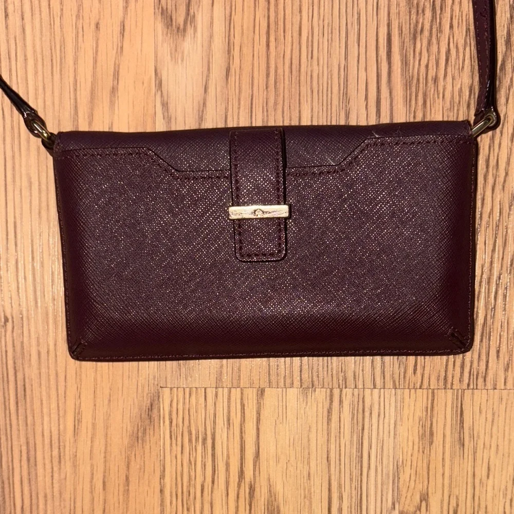 Kate Spade Deep Burgundy Crossbody wallet Bag